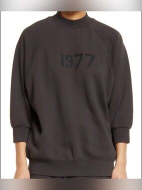 Fear of God Essential '1977' Mock Neck French Terry Pullover Sweatshirt Size XXL